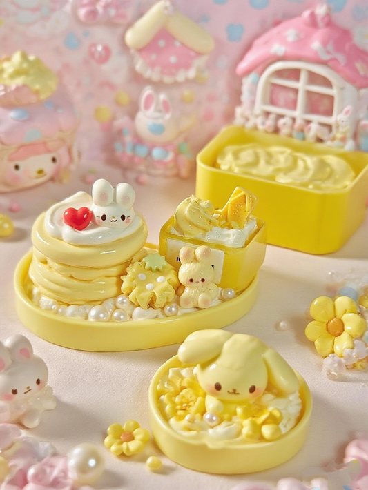 3D Cream Gel Animal Figurines - Teddy, Rabbit, Kitty Designs | Shelf Decor, Party Favors ✨