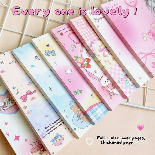 Adorable Animal Notes pad - Cute Memo Pads for Journals, Office & Gifts a7(50 Sheets)