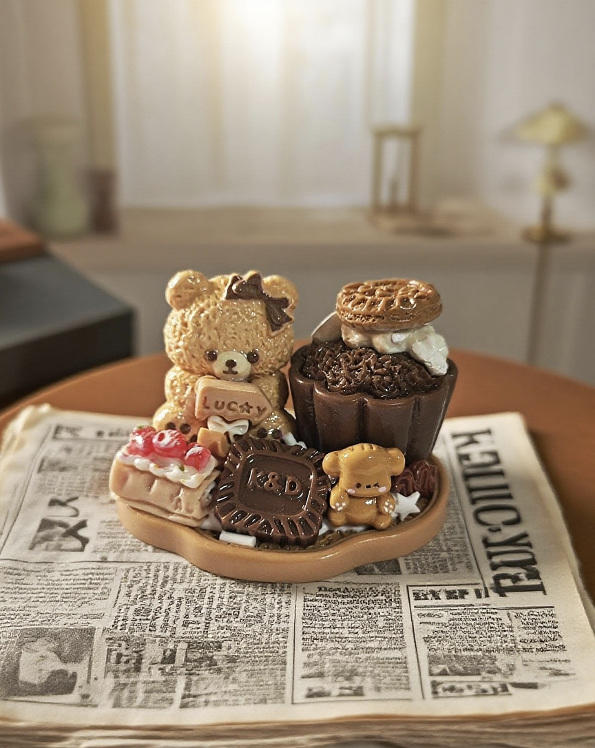 3D Cream Gel Animal Figurines - Teddy, Rabbit, Kitty Designs | Shelf Decor, Party Favors ✨