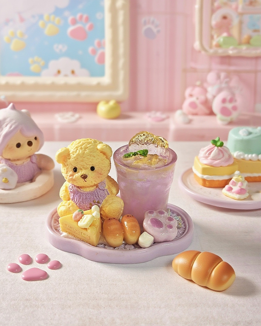 3D Cream Gel Animal Figurines - Teddy, Rabbit, Kitty Designs | Shelf Decor, Party Favors ✨